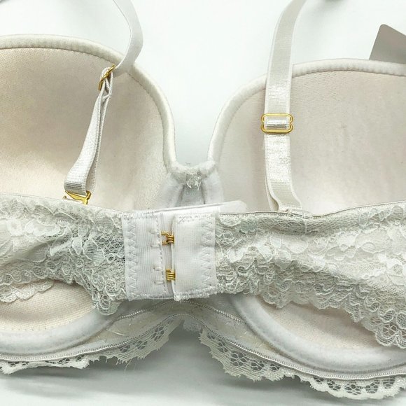 Rene Rofe Bra 36C Womens White Lace Multi-Way Straps Push-Up Underwire 1-PC - Picture 5 of 8